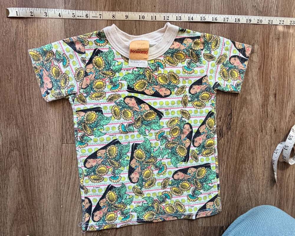 Vintage 1990s Disney Pocahontas Sunflower Underwear Set Top And Shorts Size 5